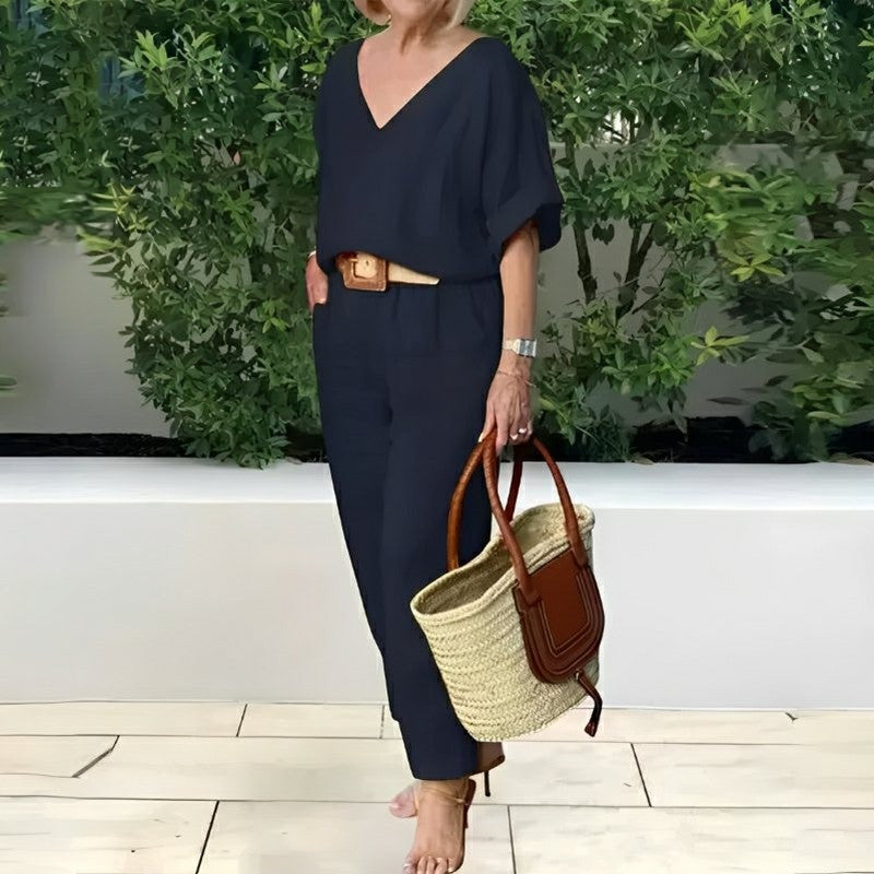 Conjunto Feminino Casual de Algodão e Linho Vicenza — Videtare